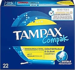 Tampax Compak Regular Aplikatörlü Tampon 22'li ürün görseli
