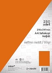 Umur A4 80 gr 250 Yaprak Renkli Fotokopi Kağıdı Saffron ürün görseli