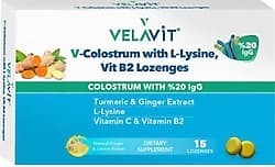 Velavit V-Colostrum with L-Lysine 15'li Pastil ürün görseli