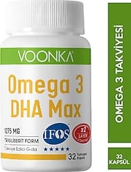 Voonka Omega 3 DHA Max 1275 mg 32 Kapsül ürün görseli