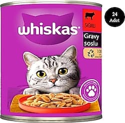 Whiskas Sığır Etli 400 gr 24'lü Yetişkin Konserve Kedi Maması ürün görseli