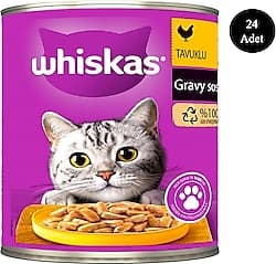 Whiskas Tavuklu 400 gr 24'lü Yetişkin Konserve Kedi Maması ürün görseli