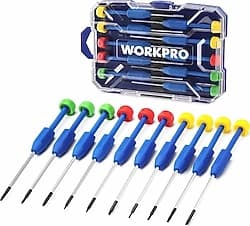 Workpro WP200530 CR-V 10 Parça Manyetik Hassas Tornavida Seti ürün görseli