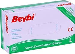 Beybi Lateks Pudralı Büyük Boy (L) 100'lü Muayene Eldiveni ürün görseli