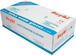 Beybi Lateks Pudralı Orta Boy (M) 100'lü Muayene Eldiveni ürün görseli