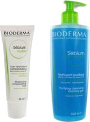 Bioderma Sebium Hydra Cream 40 ml + Sebium Yıkama Jel 500 ml Akne Bakım Seti ürün görseli