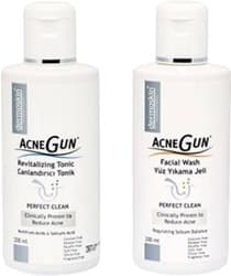 Dermoskin Acnegun Yüz Yıkama Jeli 200 ml + Canlandırıcı Tonik 200 ml Bakım Seti ürün görseli