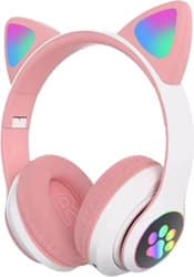 Karler STN-28 Mikrofonlu LED Işıklı Kulak Üstü Kedi Bluetooth Kulaklık ürün görseli