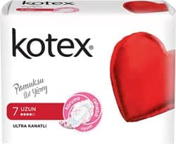 Kotex Ultra Kanatlı Uzun Hijyenik Ped 7'li ürün görseli