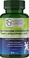 Nature's Supreme Glucosamine Chondroitin MSM + Hyaluronic Acid 60 Tablet ürün görseli