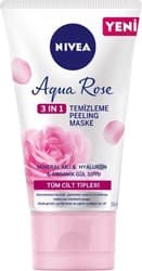 Nivea Aqua Rose Gül Suyu içeren 3'ü 1 Arada Temizleme Peeling Maske 150 ml ürün görseli