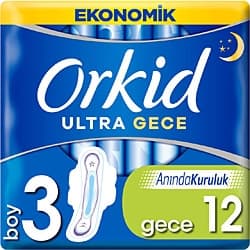 Orkid Ultra Gece Boy 3 Hijyenik Ped 12'li ürün görseli
