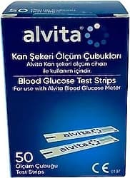 Alvita 50'li 1 Paket Şeker Ölçüm Stribi ürün görseli