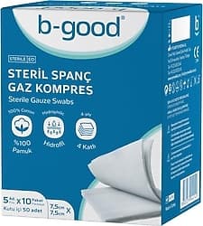 B-Good B-Steril Spanç 7.5cm x 7.5cm 50'li Gaz Kompres ürün görseli