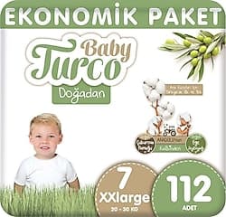 Baby Turco Doğadan 7 Numara XX Large 112'li Bebek Bezi ürün görseli