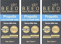 Bee'o Suda Çözünür Propolis Damla 20 ml 3'lü ürün görseli