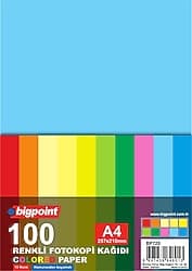 Bigpoint A4 Renkli Fotokopi Kağıdı 10 Renk 100'lü Paket ürün görseli