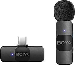 Boya BY-V10 Ultra Kompakt Type-C Kablosuz Yaka Mikrofonu ürün görseli