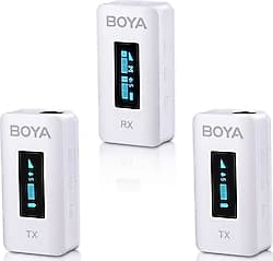 Boya BY-XM6-K2W Beyaz 2'li Kablosuz Yaka Mikrofonu ürün görseli