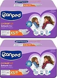 Canped Tekstil Yüzeyli Belbantlı Ekstra Küçük Boy XS 30'lu 2 Adet Çocuk Hasta Bezi ürün görseli