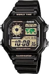 Casio Standart AE-1200WH-1BVDF Siyah Silikon Kordon Erkek Kol Saati ürün görseli