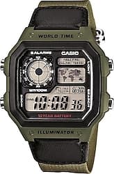 Casio Standart AE-1200WHB-3BVDF Kumaş Kordon Haki Erkek Kol Saati ürün görseli