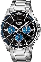 Casio Standart MTP-1374D-2AVDF Çelik Kordon Siyah-Mavi Erkek Kol Saati ürün görseli