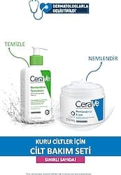 Cerave Nemlendiren Temizleyici 236 ml + Nemlendirici Krem Kavanoz 340 gr Cilt Bakım Seti ürün görseli
