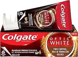 Colgate Optic White Kahve Çay ve Tütün Kullananlar için Beyazlatıcı 50 ml Florürlü Diş Macunu ürün görseli