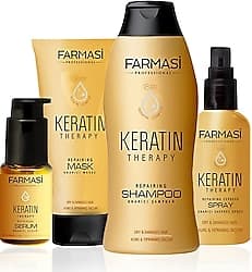 Farmasi Keratin Theraphy 4'lü Onarıcı Saç Bakım Seti Şampuan + Maske + Sprey + Serum ürün görseli
