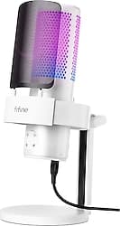 Fifine Ampligame A9 Beyaz RGB USB Yayıncı Mikrofonu ürün görseli