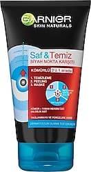 Garnier Saf & Temiz Siyah Nokta Karşıtı 3'ü 1 Arada Kömürlü Peeling 150 ml ürün görseli