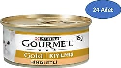 Gourmet Kıyılmış Hindili 85 gr 24'lü Yetişkin Konserve Kedi Maması ürün görseli