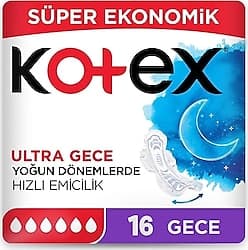 Kotex Ultra Gece Hijyenik Ped 16'lı ürün görseli