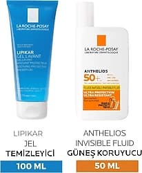 La Roche-Posay Anthelios Shaka Fluid Spf+50 50 ml + Lipikar Gel Lavant 100 ml Güneş Bakım Seti ürün görseli