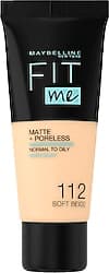 Maybelline Fit Me Matte + Poreless 112 Soft Beige 30 ml Likit Fondöten ürün görseli