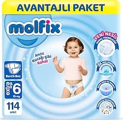 Molfix 6 Numara Extra Large 114'lü Bebek Bezi ürün görseli