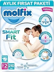 Molfix Premium Smart Fit 2 Numara Mini 70'li 3 Adet Bebek Bezi ürün görseli