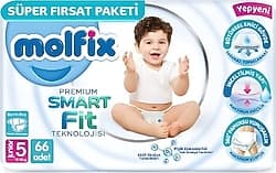 Molfix Premium Smart Fit 5 Numara Junior 66'lı Bebek Bezi ürün görseli