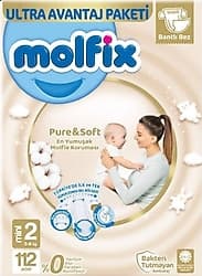 Molfix Pure&Soft 2 Numara Mini 112'li Bebek Bezi ürün görseli