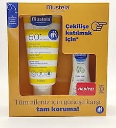 Mustela Çok Yüksek Koruma Faktörlü Güneş Losyonu Spf 50 200 ml + Vücut Losyonu 100 ml ürün görseli