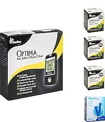 Optima Şeker Ölçüm Cihazı + 50'li 3 Kutu Ölçüm Stribi + 100 Adet Lanset ürün görseli