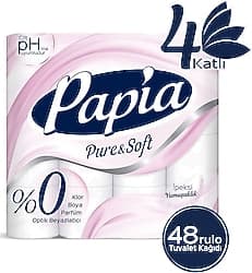 Papia Pure & Soft 4 Katlı 48'li Tuvalet Kağıdı ürün görseli
