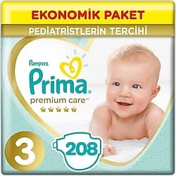 Prima Premium Care 3 Numara Midi 52'li 4 Adet Bebek Bezi ürün görseli