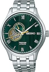 Seiko Presage Japanese Garden Semi-Skeleton SSA463 Çelik Kordon Yeşil Erkek Kol Saati ürün görseli