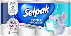 Selpak Extra Antibakteriyel 16'lı Tuvalet Kağıdı ürün görseli