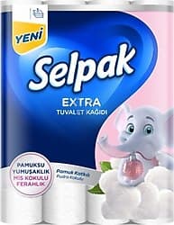 Selpak Extra Pamuk Katkılı ve Pudra Kokulu 120'li Tuvalet Kağıdı ürün görseli