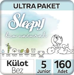 Sleepy Bio Natural 5 Numara Junior 40'lı 4 Adet Külot Bez ürün görseli