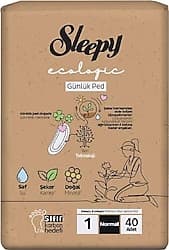 Sleepy Ecologic Premium Plus Boy 1 Normal Günlük Ped 40'lı ürün görseli