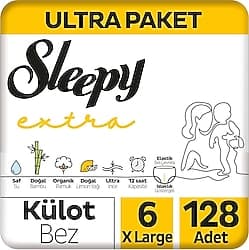 Sleepy Extra Günlük Aktivite 6 Numara X Large 32'li 4 Adet Külot Bez ürün görseli